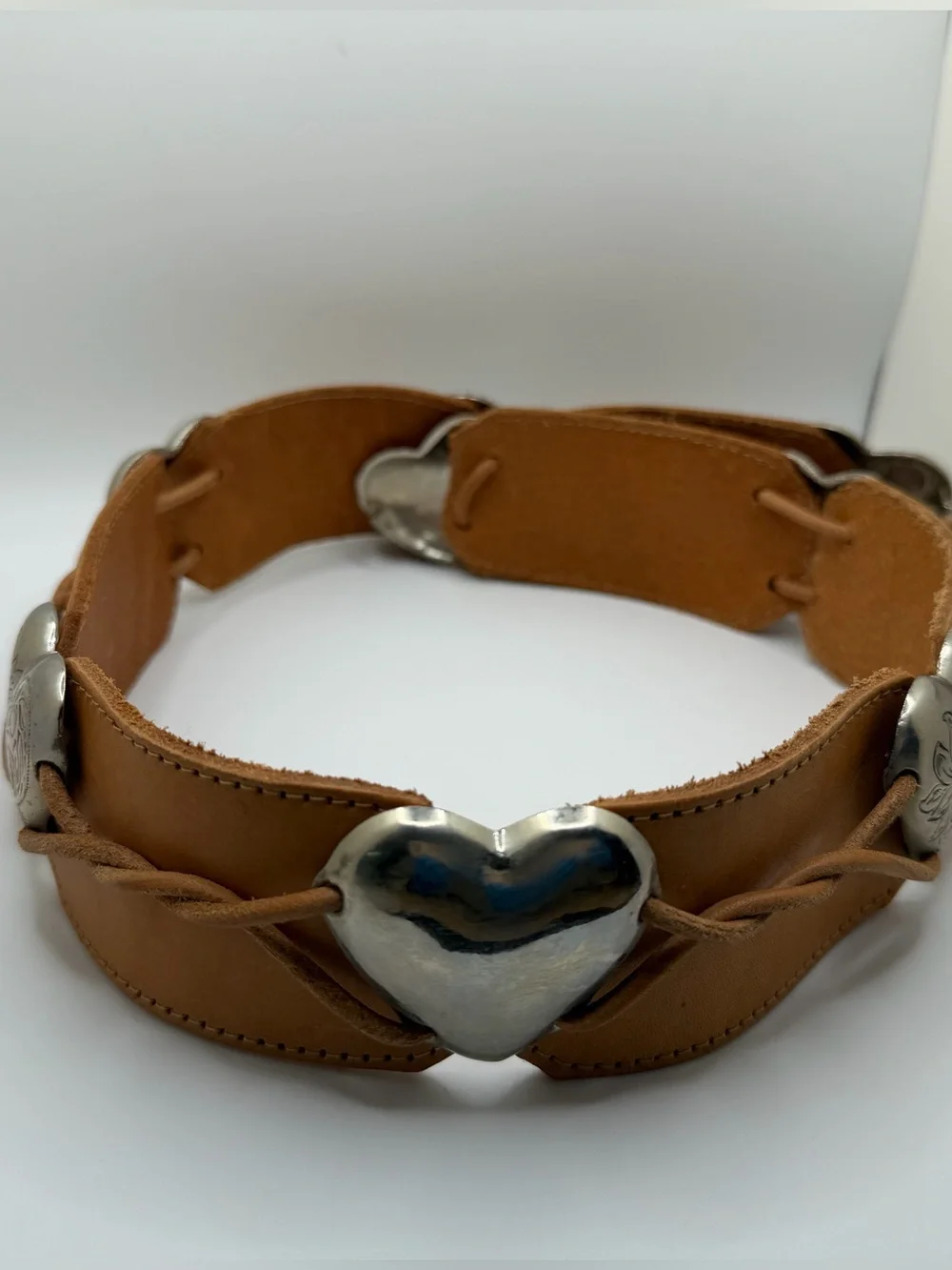 Heart Concho Leather Belt - Picture 3 of 3